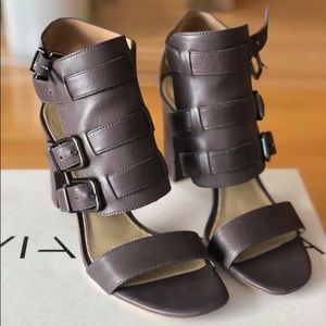 Via Spiga Heels, Grey, Size 7.5